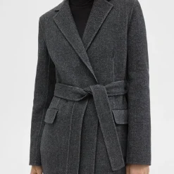 Theory Belted Coat In Double-Face Wool-Cashmere-Women Outerwear