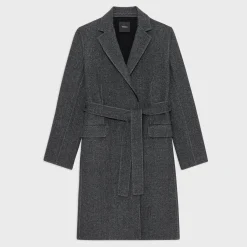 Theory Belted Coat In Double-Face Wool-Cashmere-Women Outerwear