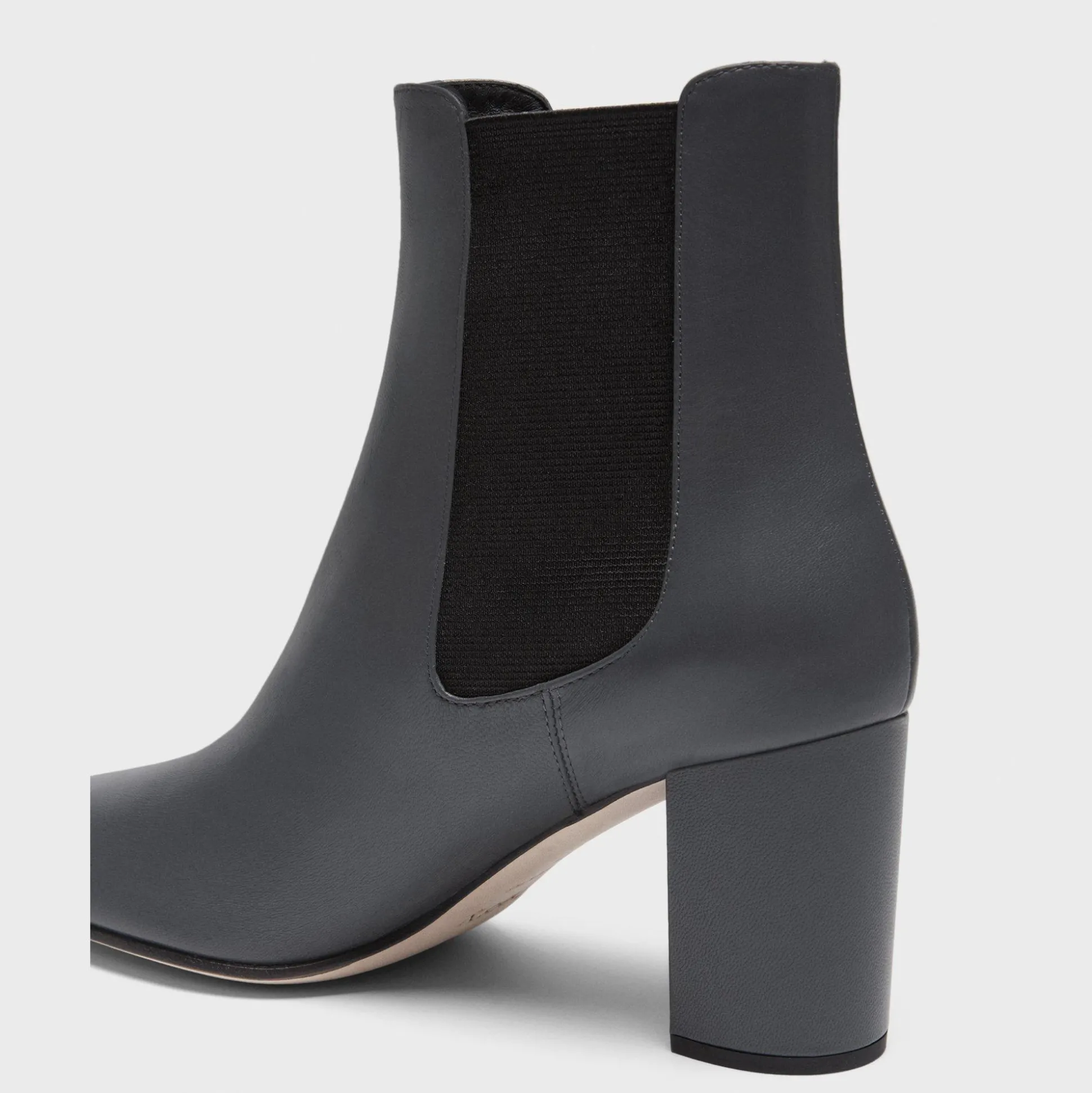 Theory Block Heel Chelsea Bootie In Leather-Women Shoes