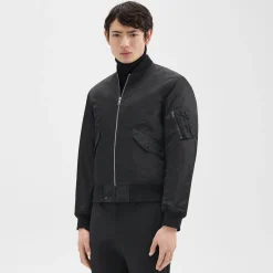 Theory Bomber Puffer Jacket In Recycled Nylon-Men Blazers + Jackets|Outerwear