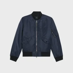 Theory Bomber Puffer Jacket In Recycled Nylon-Men Outerwear|Blazers + Jackets