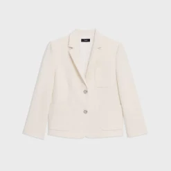Theory Boxy Patch Pocket Blazer In Admiral Crepe-Women Suits|Blazers + Jackets