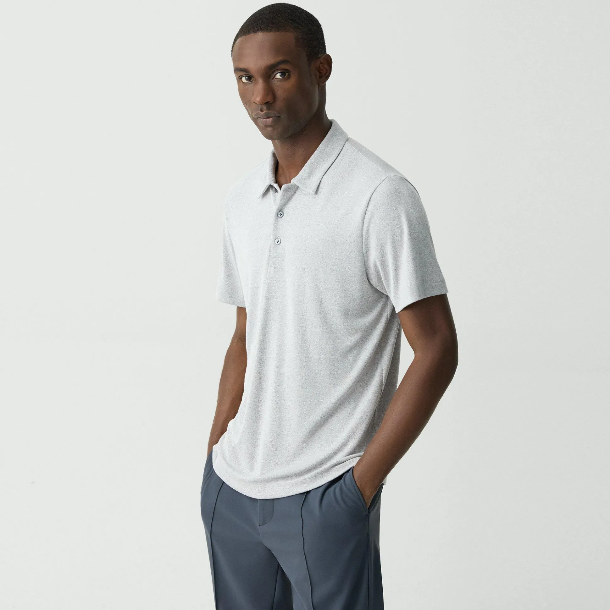 Theory Bron Polo Shirt In Anemone Modal Jersey-Men T-shirts + Polos
