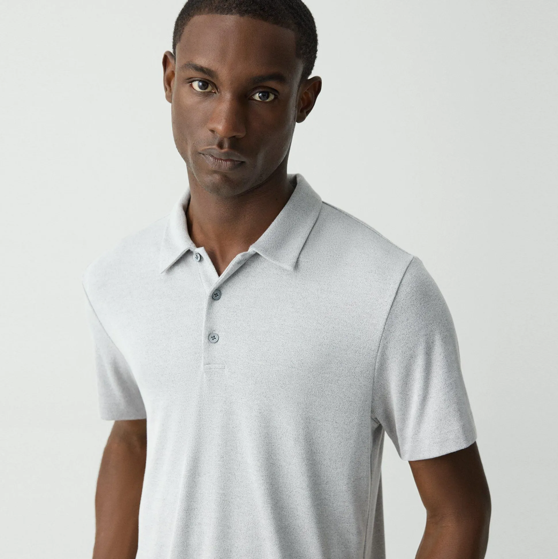 Theory Bron Polo Shirt In Anemone Modal Jersey-Men T-shirts + Polos