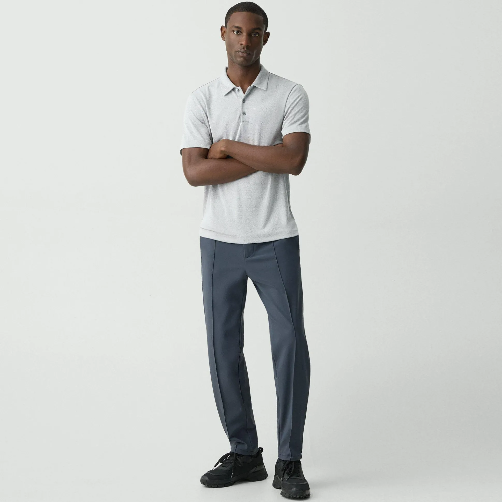 Theory Bron Polo Shirt In Anemone Modal Jersey-Men T-shirts + Polos