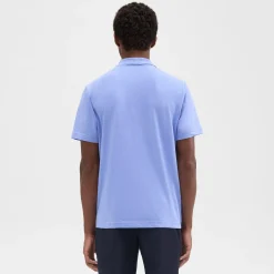 Theory Bron Polo Shirt In Cosmos Slub Cotton-Men T-shirts + Polos