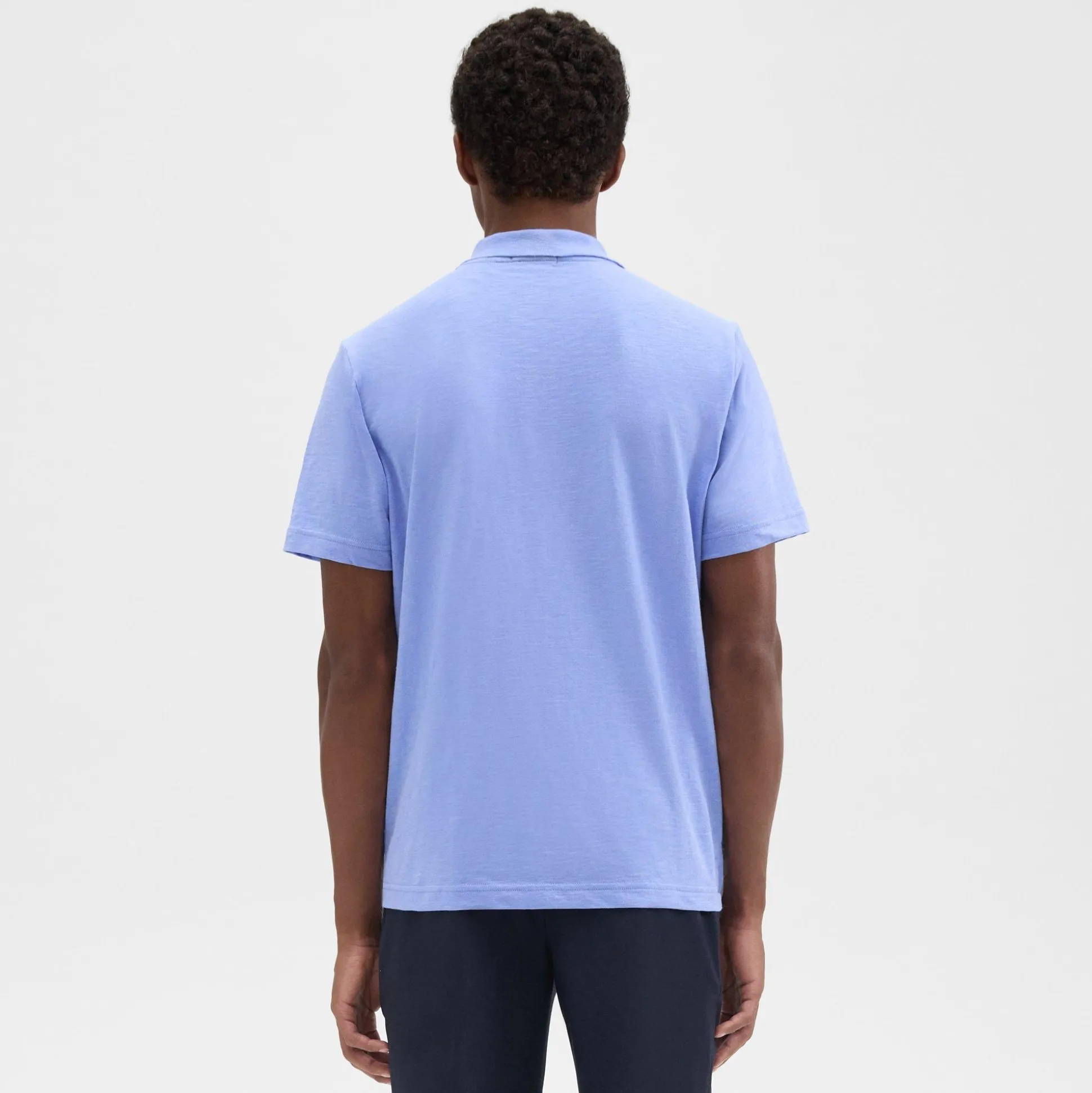 Theory Bron Polo Shirt In Cosmos Slub Cotton-Men T-shirts + Polos