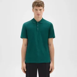Theory Bron Polo Shirt In Cosmos Slub Cotton-Men T-shirts + Polos