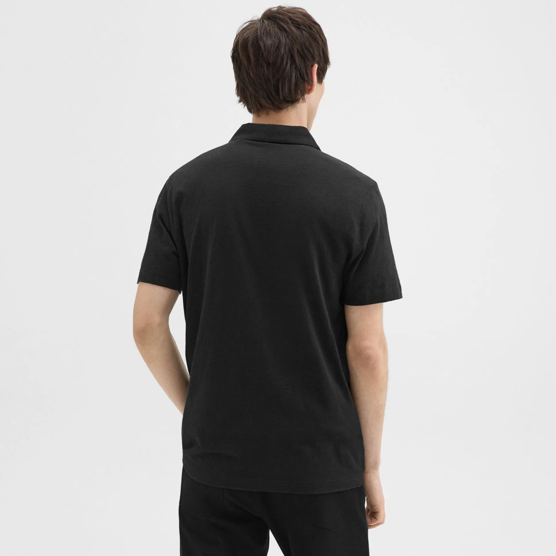 Theory Bron Polo Shirt In Cosmos Slub Cotton-Men T-shirts + Polos