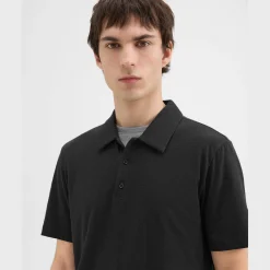 Theory Bron Polo Shirt In Cosmos Slub Cotton-Men T-shirts + Polos