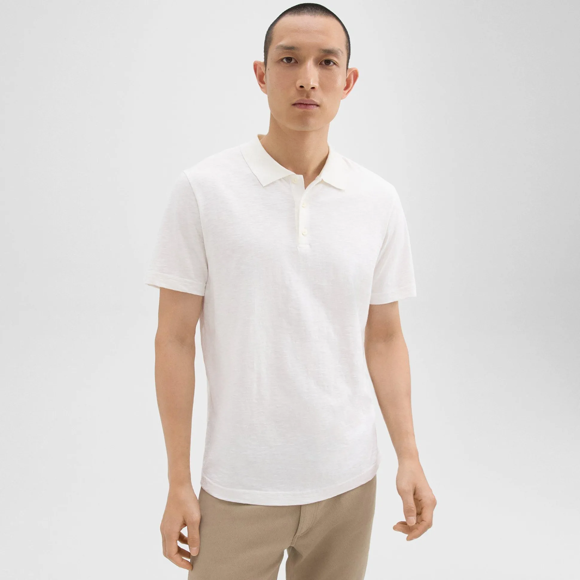 Theory Bron Polo Shirt In Cosmos Slub Cotton-Men T-shirts + Polos