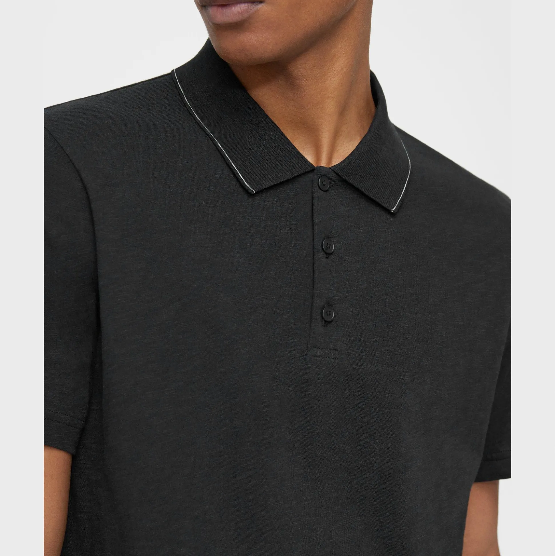 Theory Bron Polo Shirt In Slub Cotton-Men T-shirts + Polos