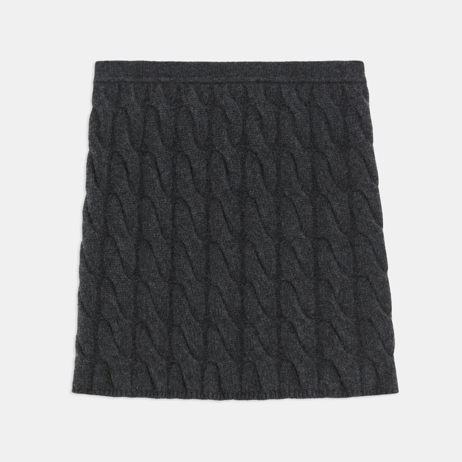Theory Cable Knit Mini Skirt In Felted Wool-Cashmere-Women Skirts