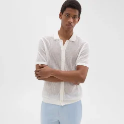 Theory Cairn Short-Sleeve Shirt In Cotton-Men Sweaters + Cardigans|Shirts