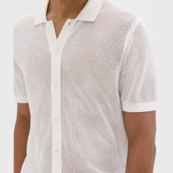 Theory Cairn Short-Sleeve Shirt In Cotton-Men Sweaters + Cardigans|Shirts