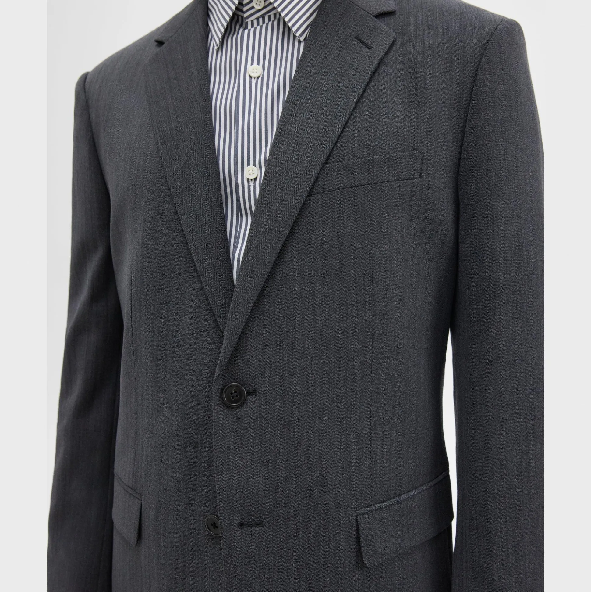 Theory Chambers Blazer In Herringbone Stretch Wool-Men Suits|Blazers + Jackets