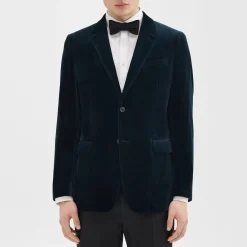Theory Chambers Blazer In Stretch Velvet-Men Suits|Blazers + Jackets