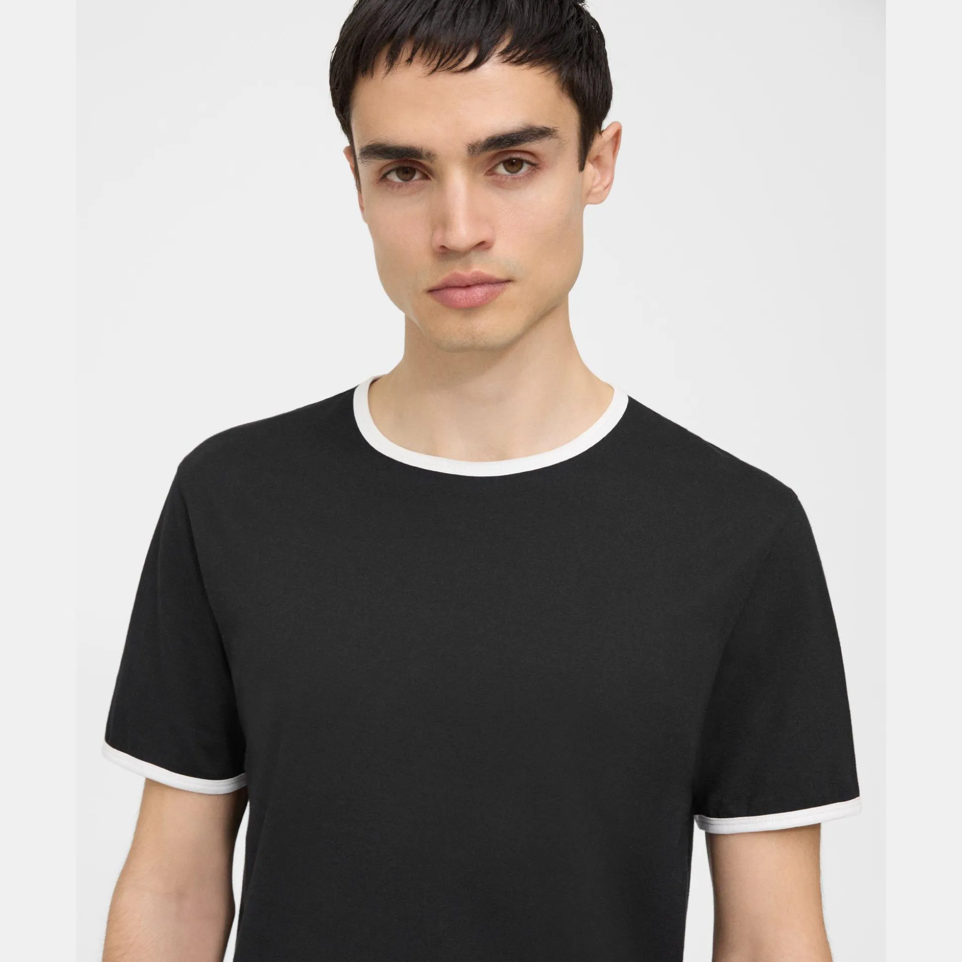 Theory Cilian Tee In Luxe Cotton Jersey-Men T-shirts + Polos