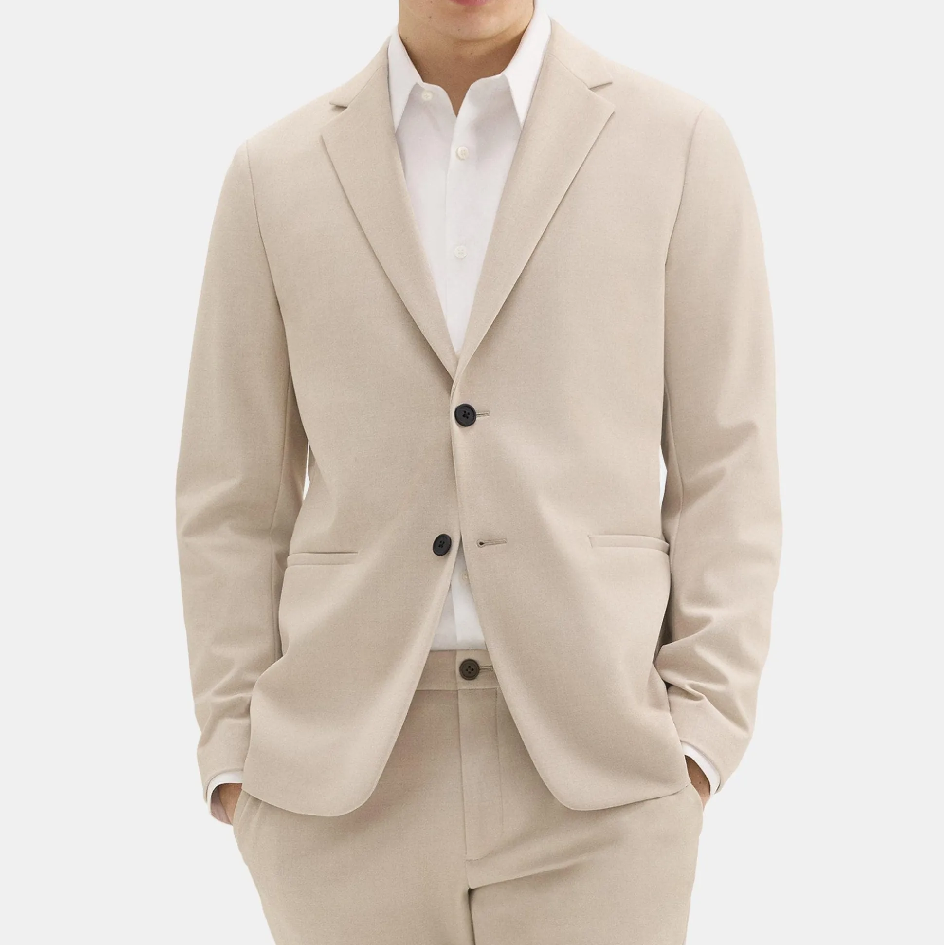 Theory Clinton Blazer In Printed Precision Ponte-Men Blazers + Jackets
