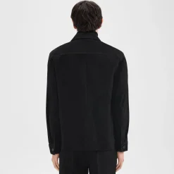 Theory Closson Military Jacket In Suede-Men Outerwear