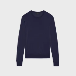 Theory Crewneck Sweater In Regal Wool-Women Sweaters + Cardigans