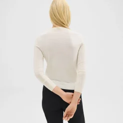 Theory Crewneck Sweater In Regal Wool-Women Sweaters + Cardigans