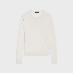 Theory Crewneck Sweater In Regal Wool-Women Sweaters + Cardigans