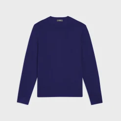 Theory Crewneck Sweater In Regal Wool-Men Sweaters + Cardigans