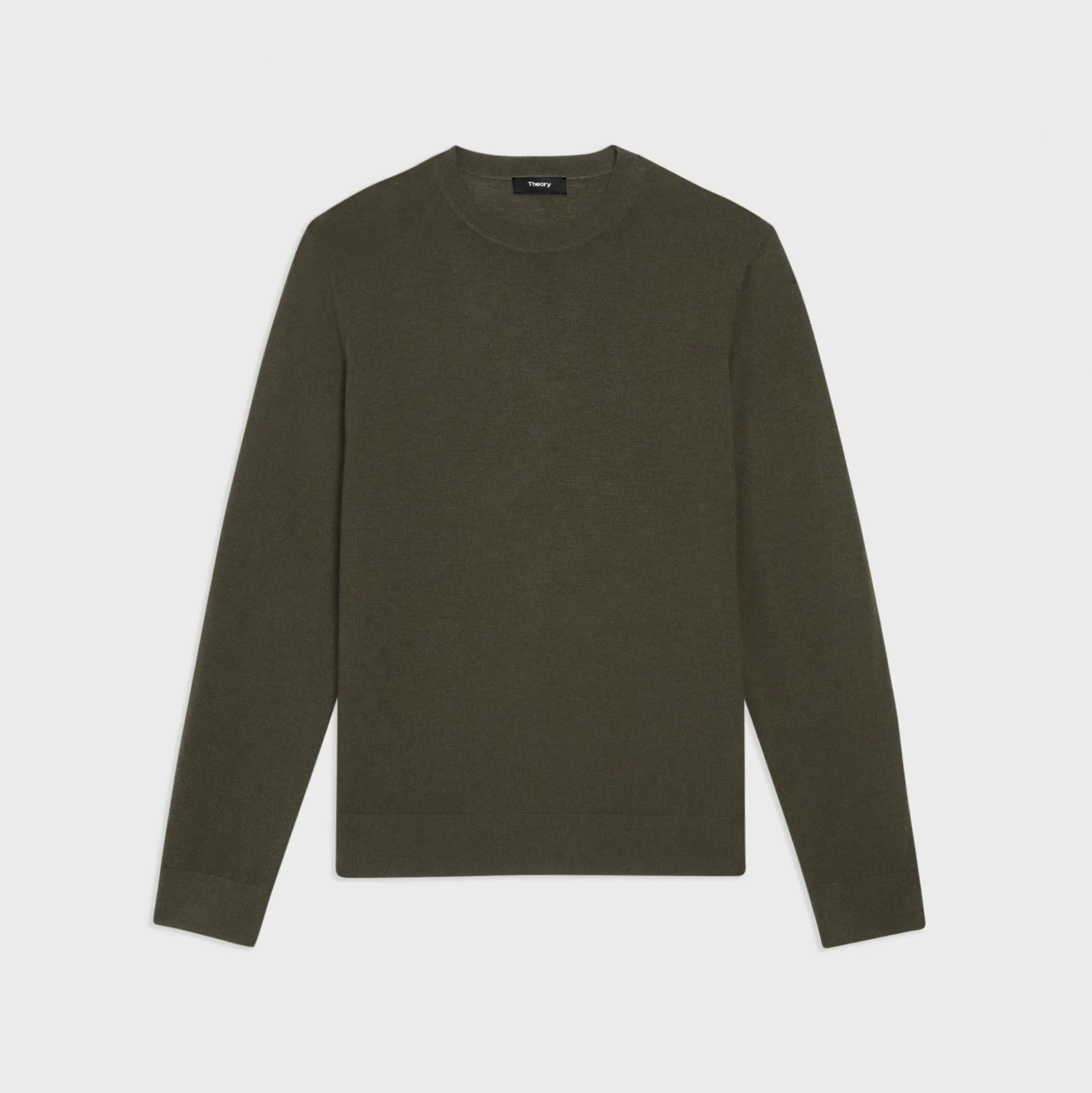 Theory Crewneck Sweater In Regal Wool-Men Sweaters + Cardigans