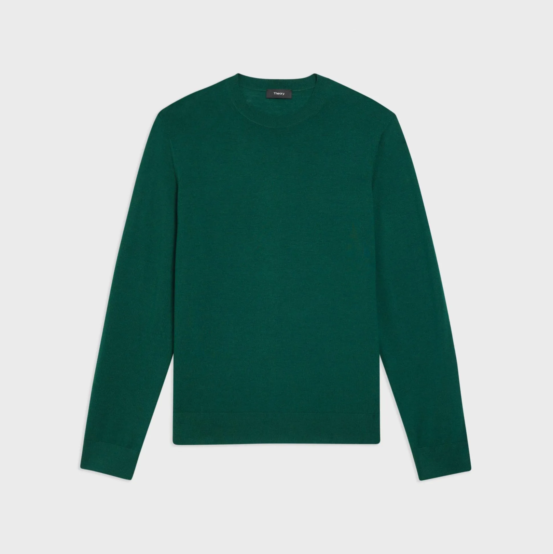 Theory Crewneck Sweater In Regal Wool-Men Sweaters + Cardigans