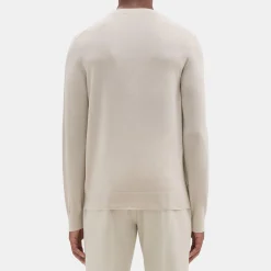 Theory Crewneck Sweater In Regal Wool-Men Sweaters + Cardigans