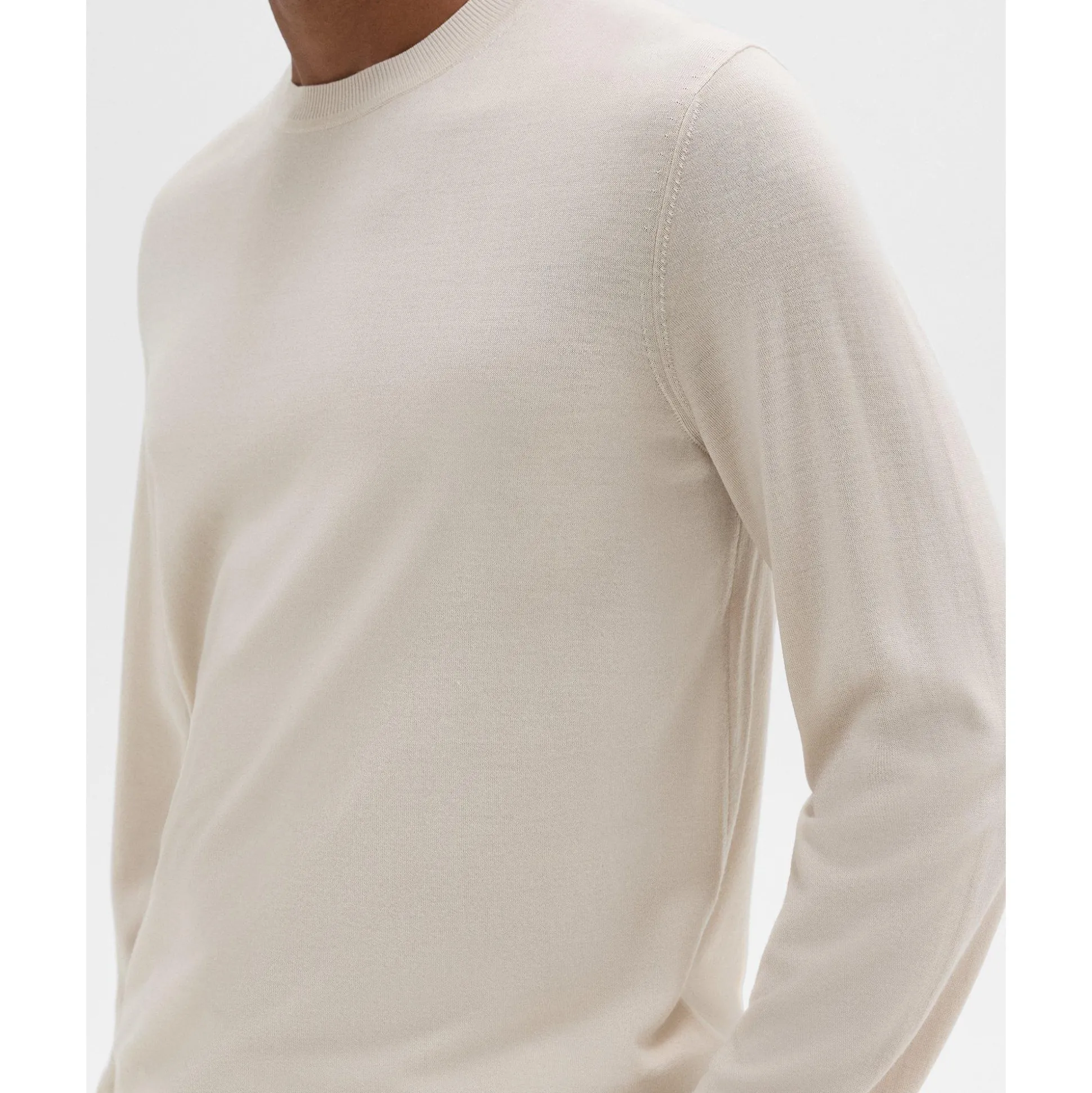 Theory Crewneck Sweater In Regal Wool-Men Sweaters + Cardigans
