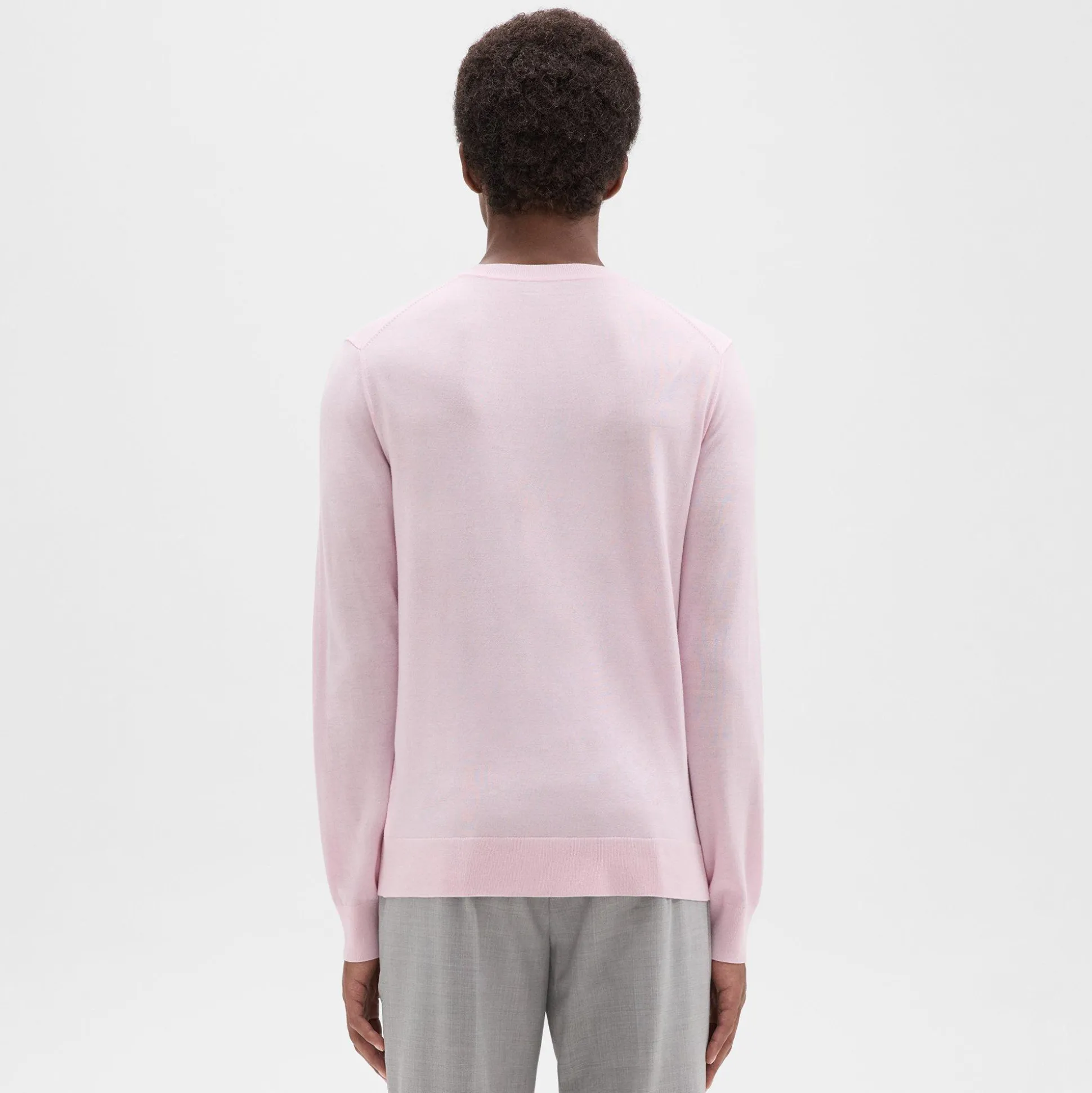 Theory Crewneck Sweater In Regal Wool-Men Sweaters + Cardigans