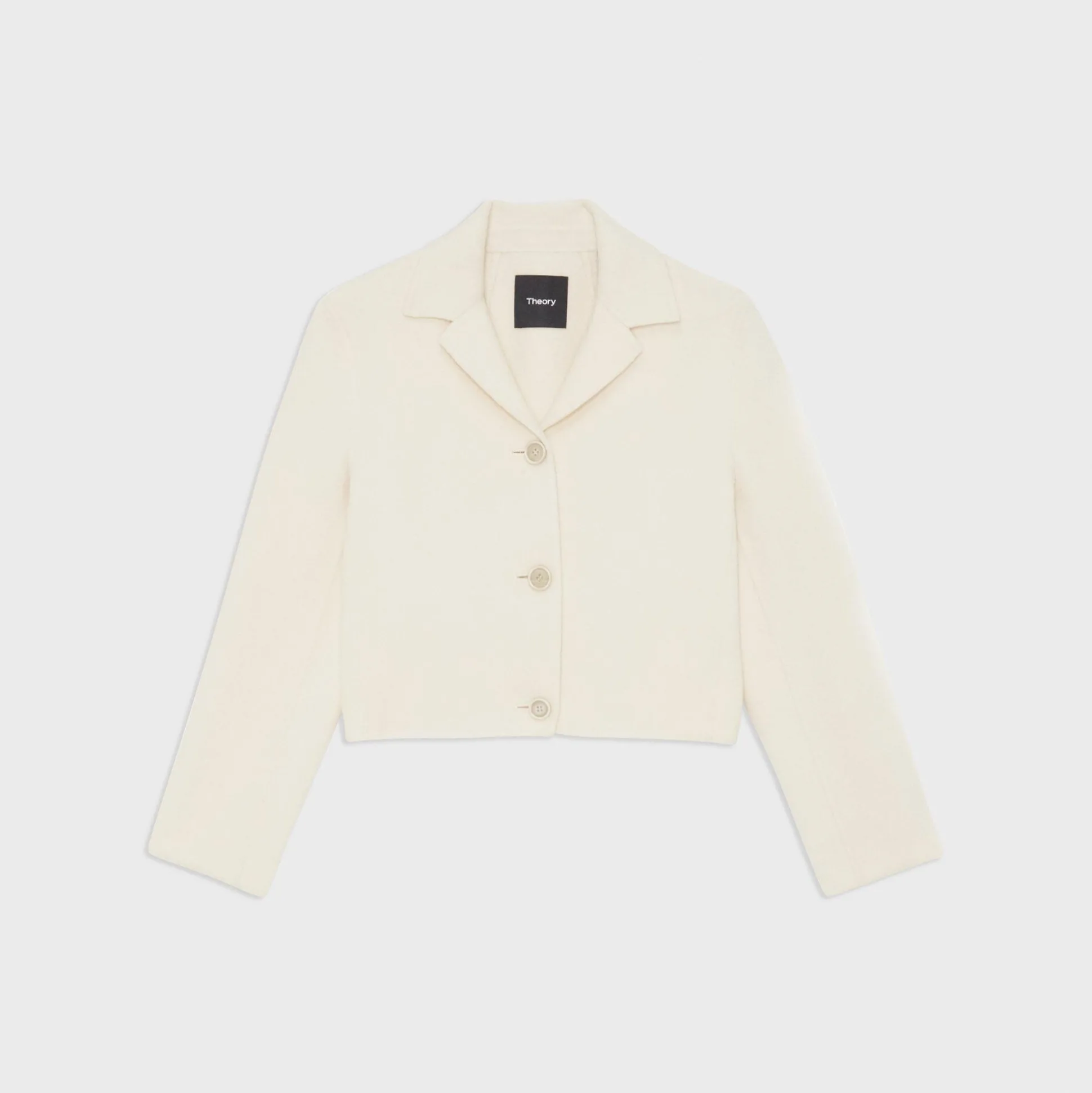 Theory Cropped Blazer In Double-Face Wool-Cashmere-Women Blazers + Jackets