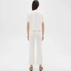 Theory Cropped Flare Pant In Crepe Knit-Women Pants