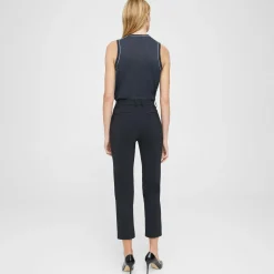 Theory Cropped High-Waist Pant In Precision Ponte-Women Pants