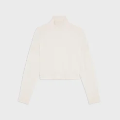 Theory Cropped Turtleneck In Cashmere-Women Sweaters + Cardigans