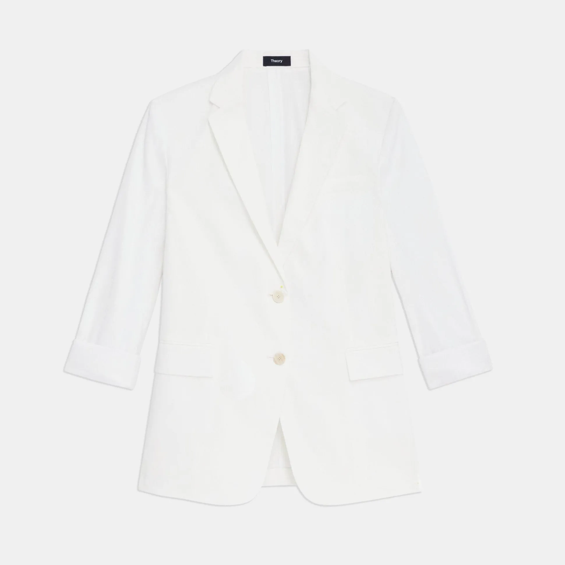Theory Cuffed Blazer In Good Linen-Women Blazers + Jackets