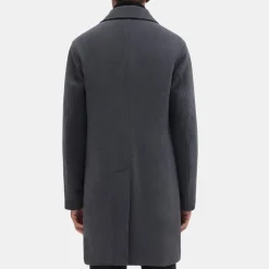 Theory Din Coat In Double-Face Wool Flannel-Men Outerwear