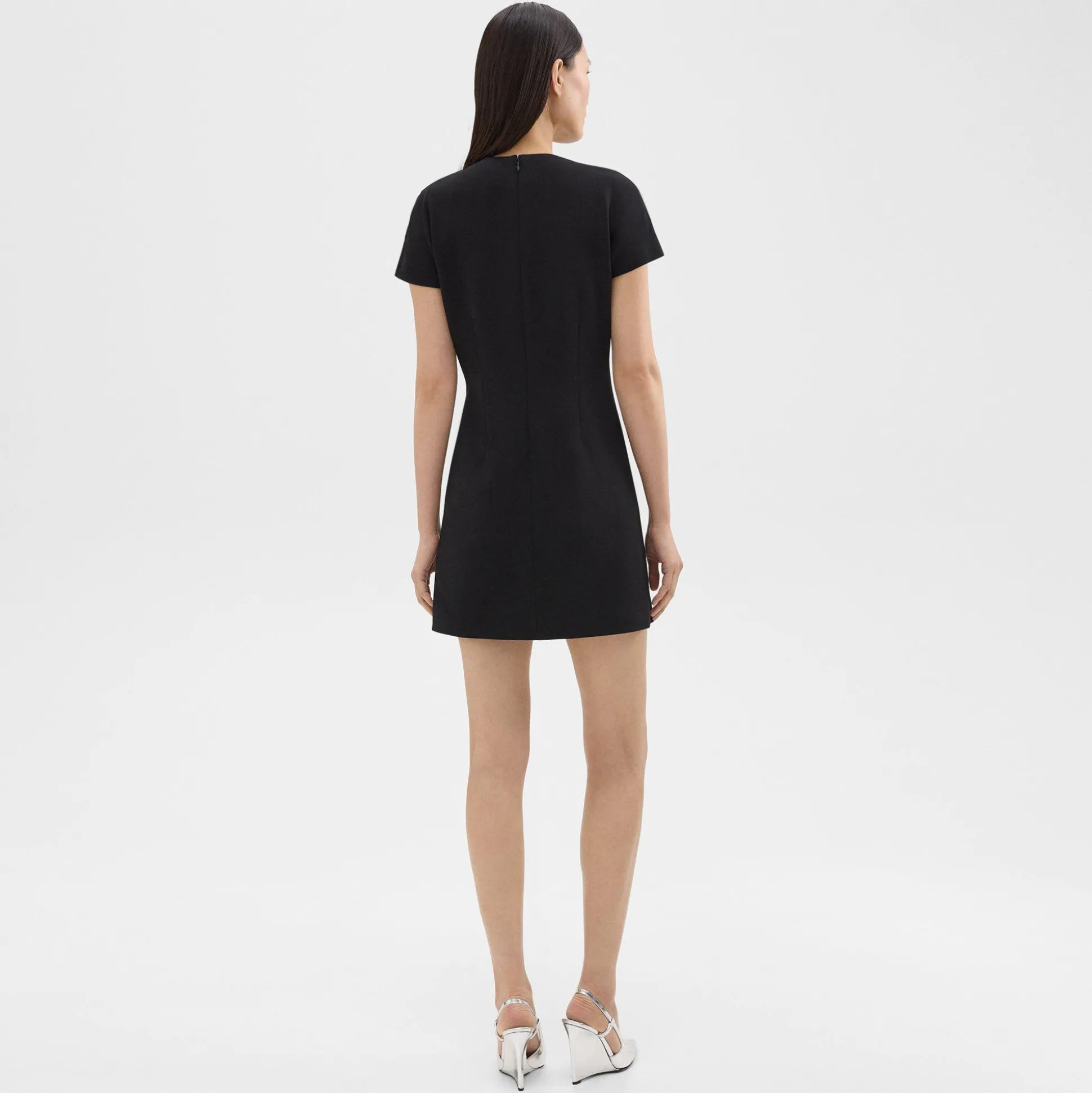 Theory Dolman Sleeve Mini Dress In Admiral Crepe-Women Dresses