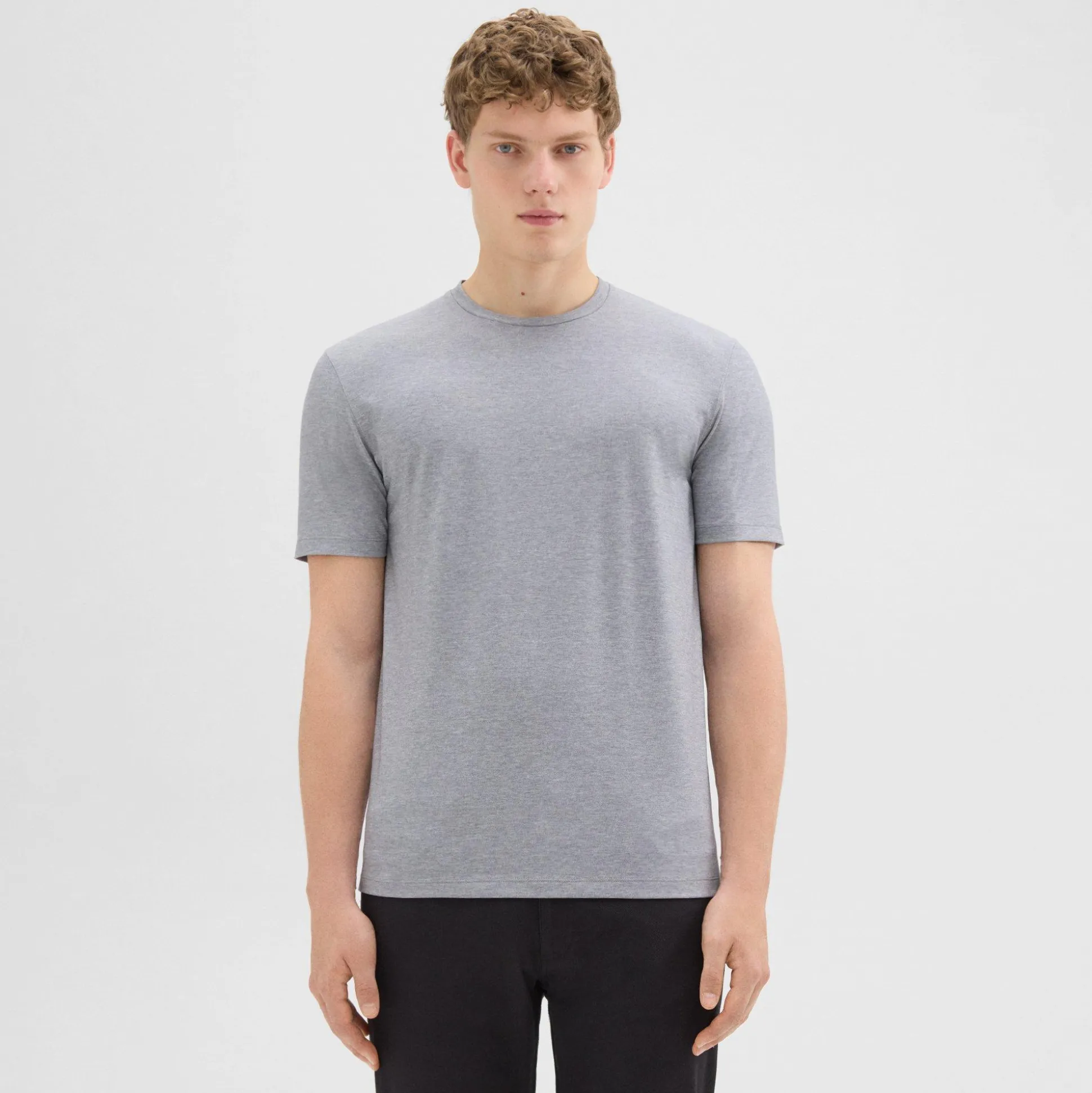 Theory Dorian Tee In Active Knit-Men T-shirts + Polos