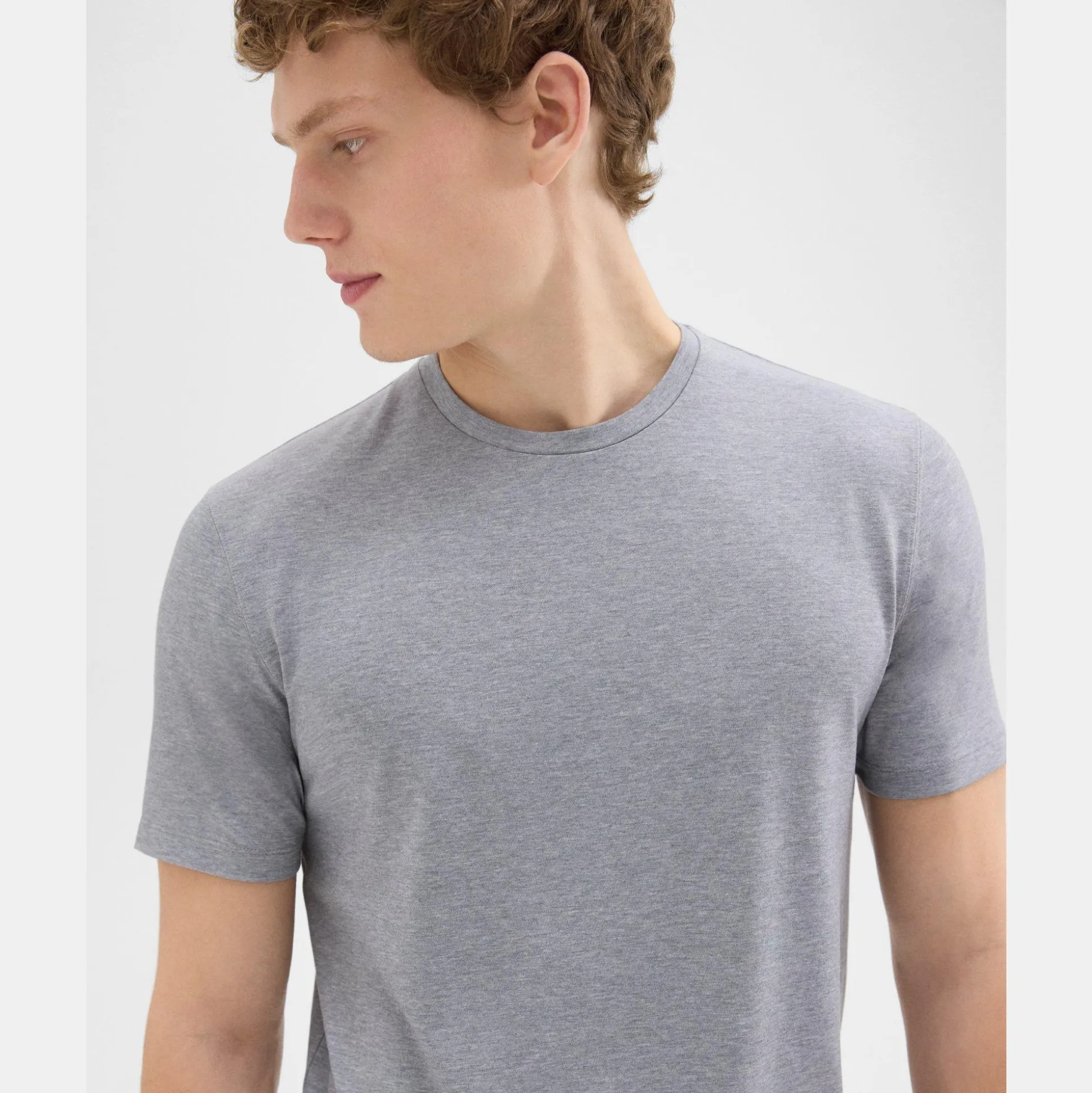 Theory Dorian Tee In Active Knit-Men T-shirts + Polos