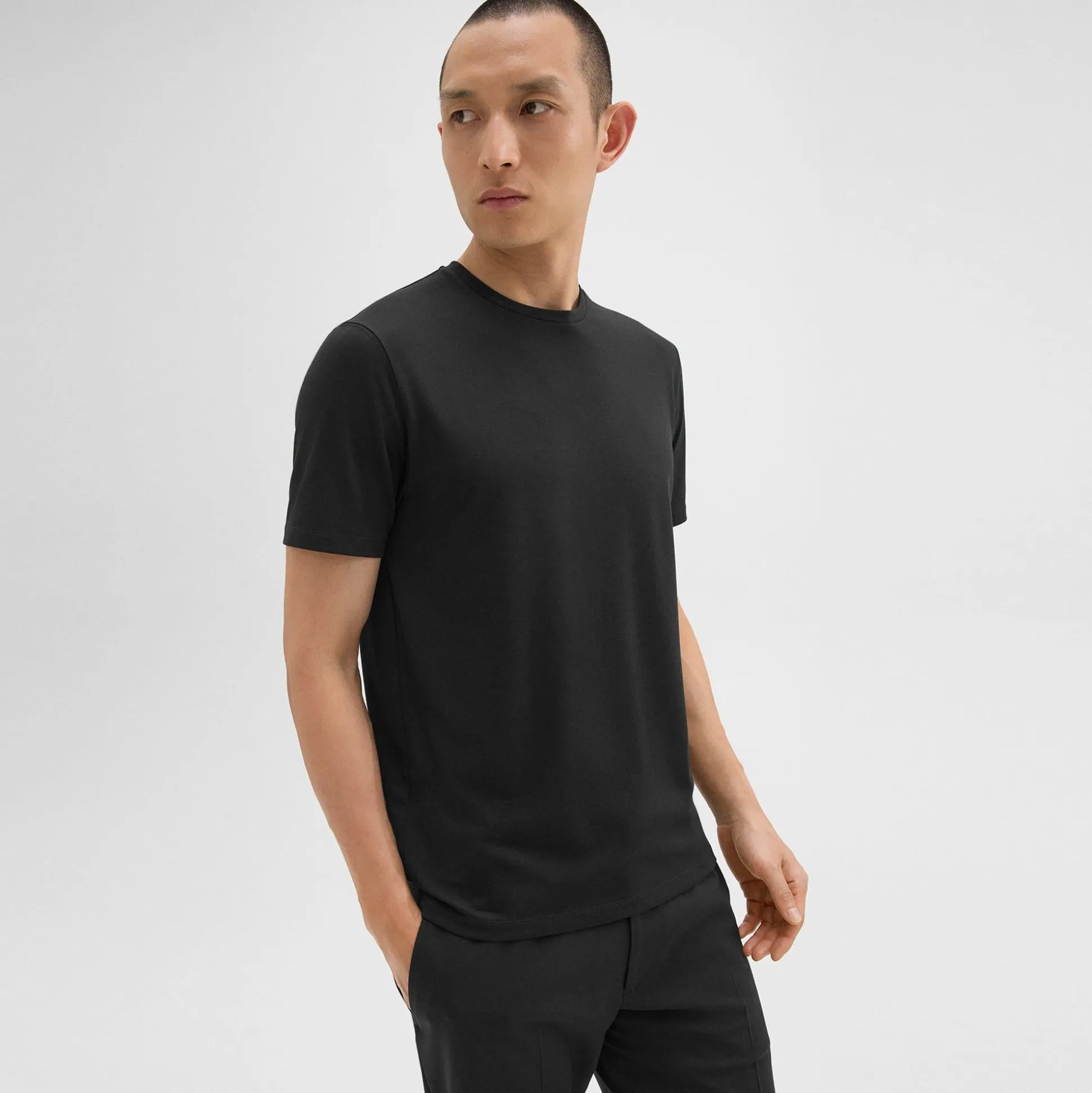 Theory Dorian Tee In Active Knit-Men T-shirts + Polos