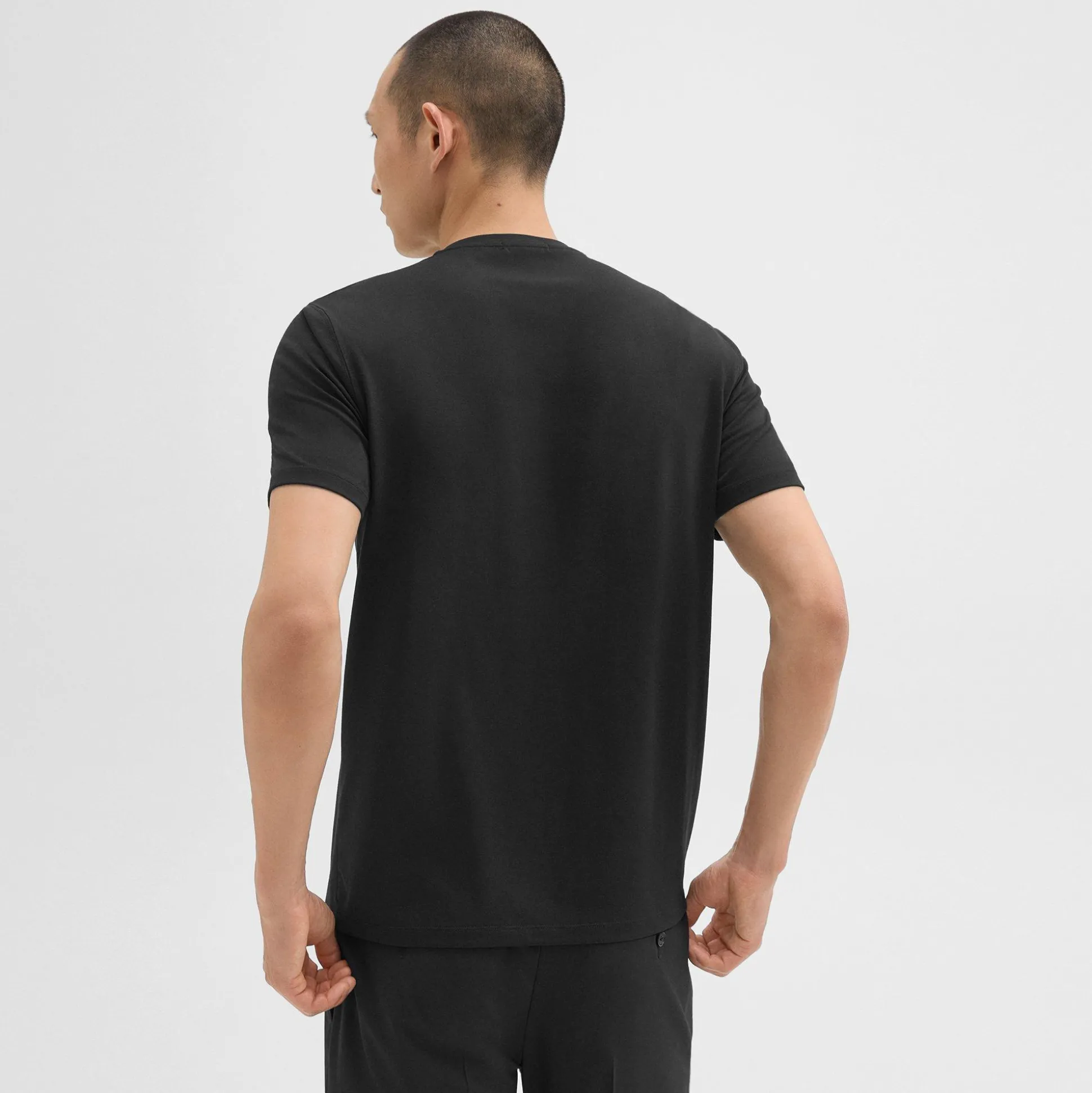 Theory Dorian Tee In Active Knit-Men T-shirts + Polos