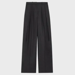 Theory Double Pleat Pant In Sleek Flannel-Women Suits|Pants