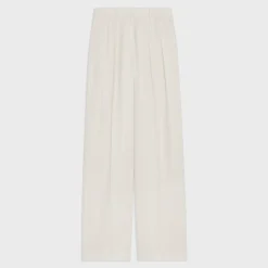 Theory Double Pleat Pant In Sleek Flannel-Women Suits|Pants