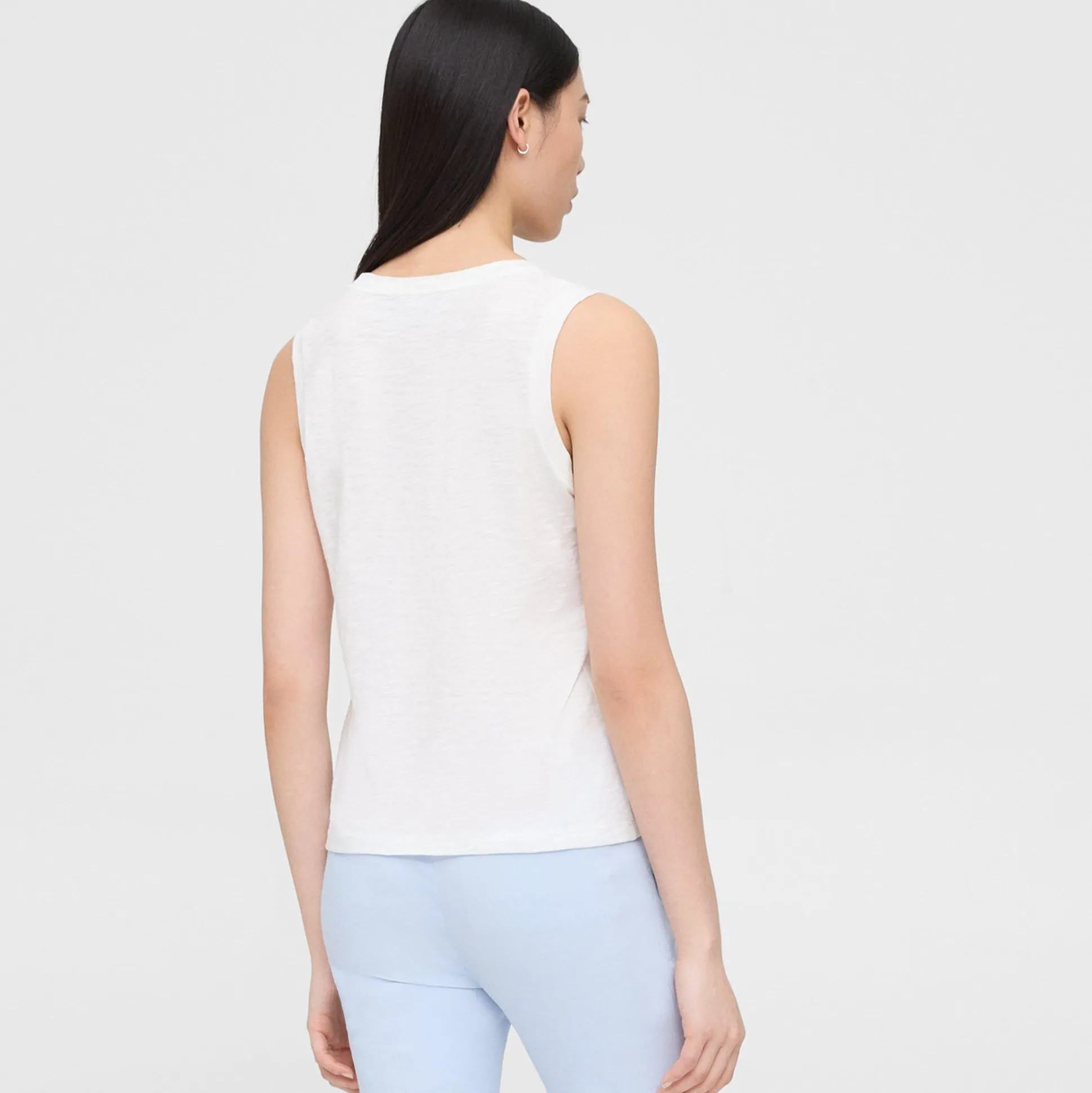 Theory Easy Tank Top In Organic Slub Cotton-Women Tops|T-Shirts