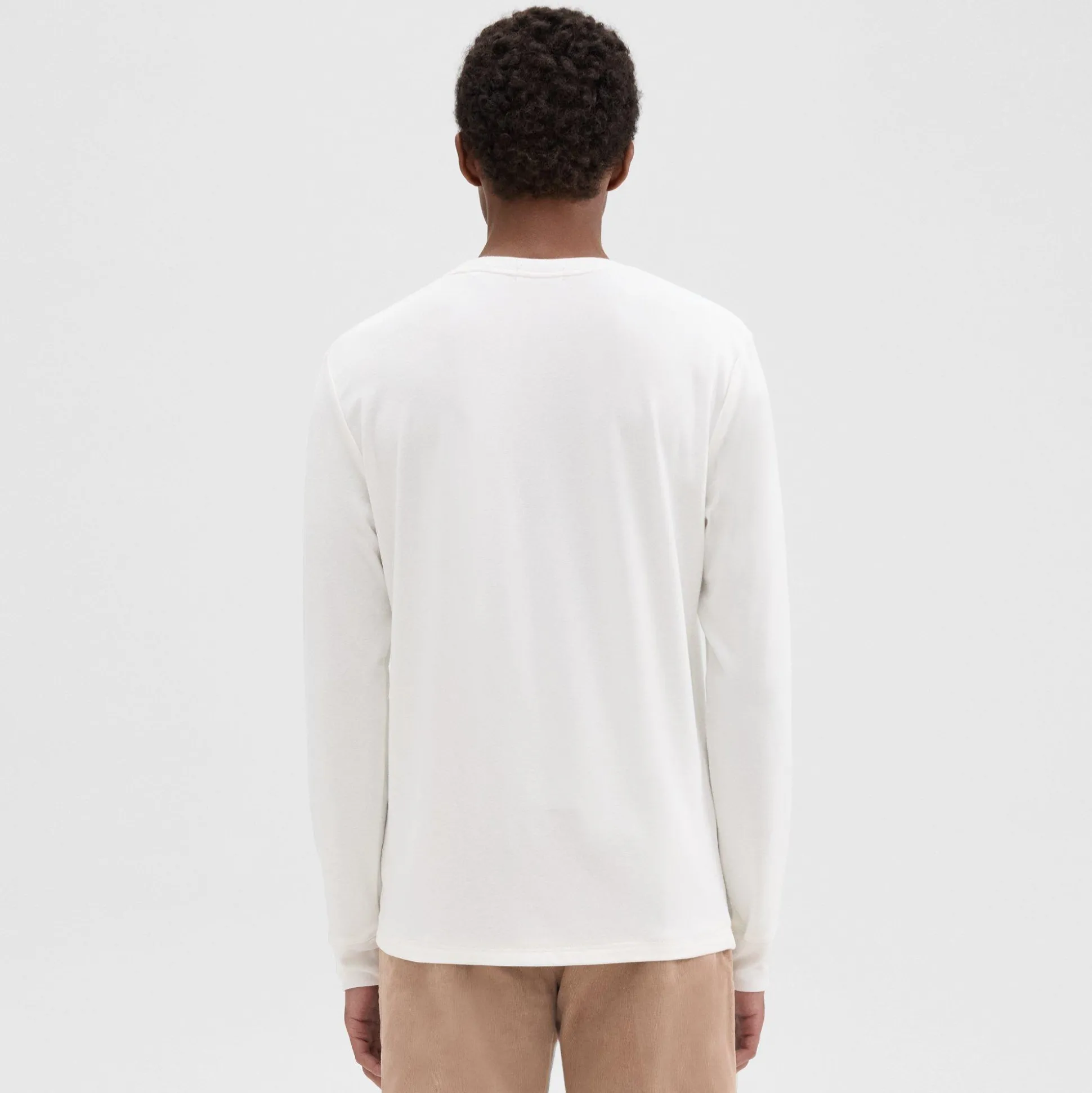 Theory Essential Long-Sleeve Tee In Anemone Modal Jersey-Men T-shirts + Polos