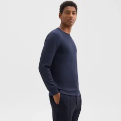 Theory Essential Long-Sleeve Tee In Anemone Modal Jersey-Men T-shirts + Polos