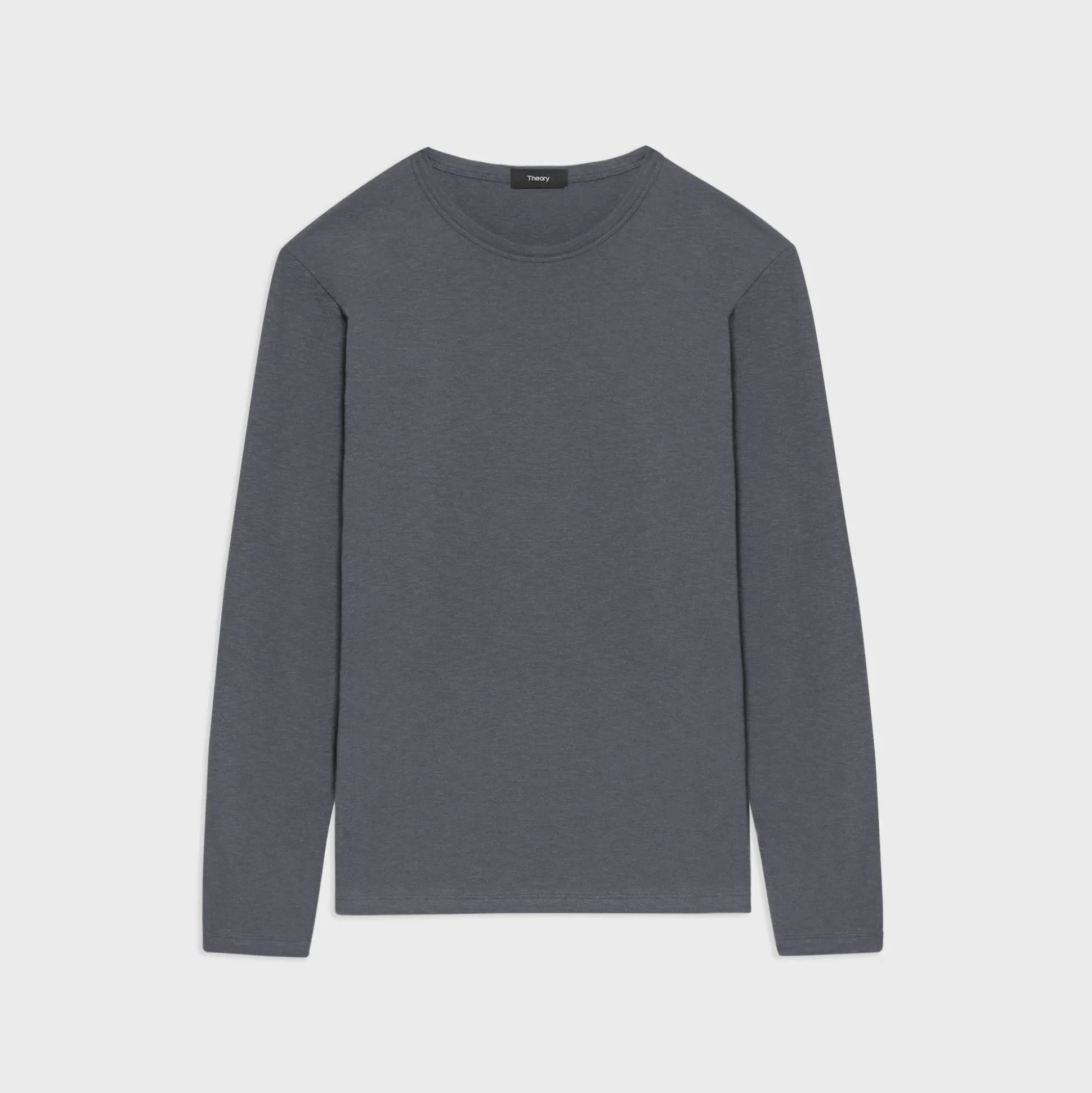 Theory Essential Long-Sleeve Tee In Anemone Modal Jersey-Men T-shirts + Polos